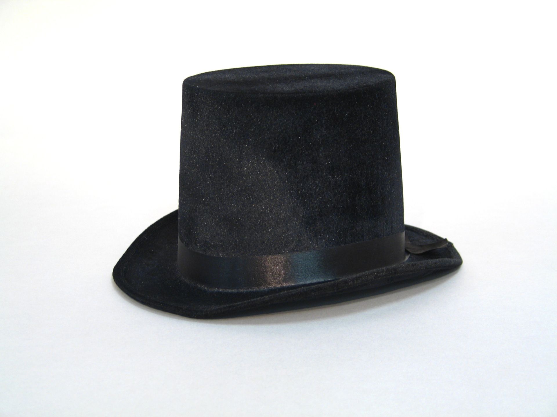 Samt Zylinder schwarz Höhe ca.14cm