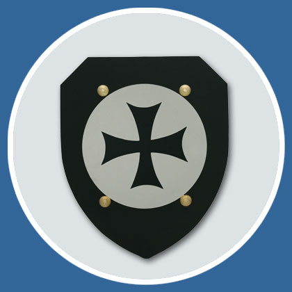 Ritter Schild schwarz aus Moosgummi