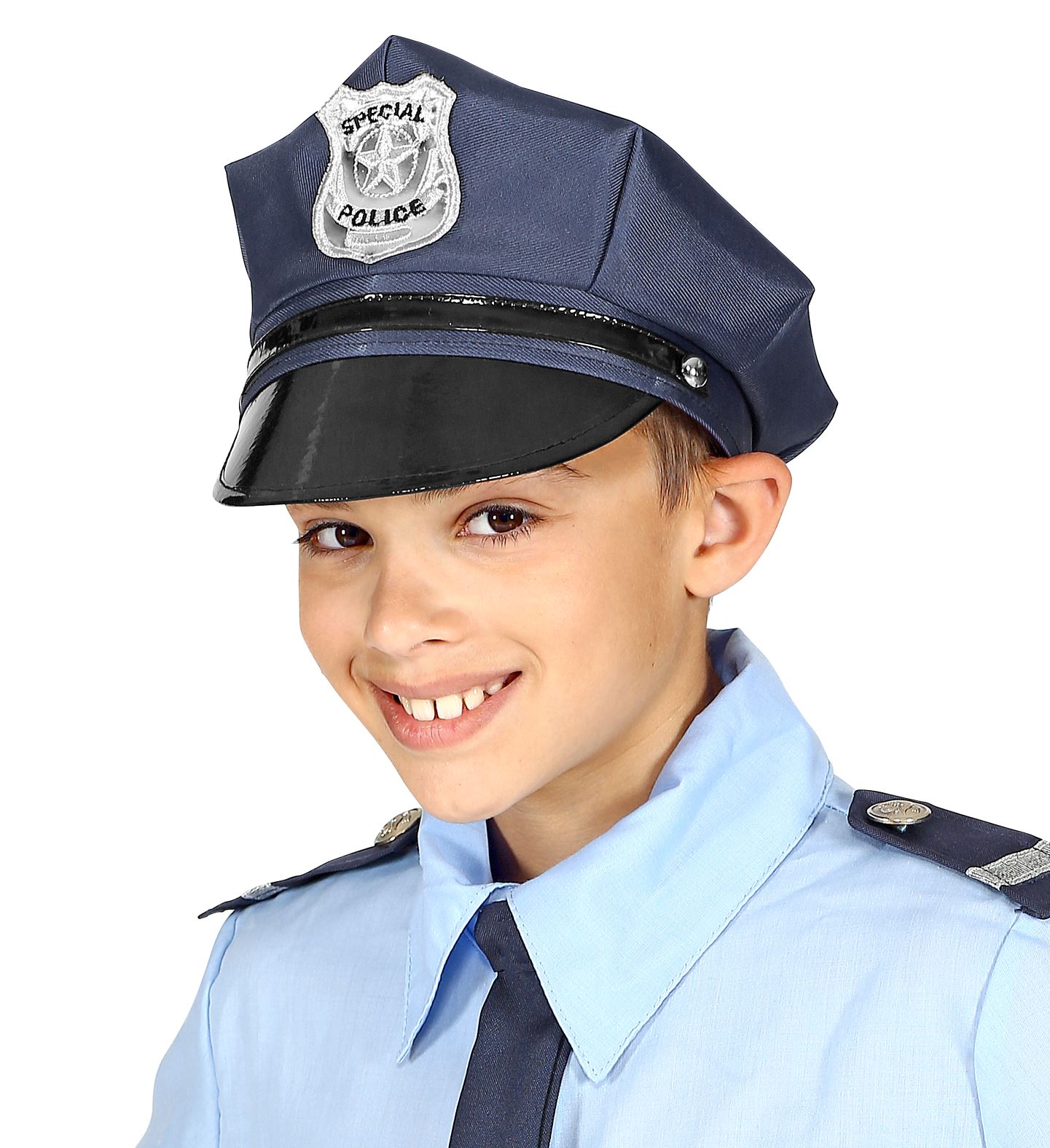 Polizei Mütze für Kinder blau