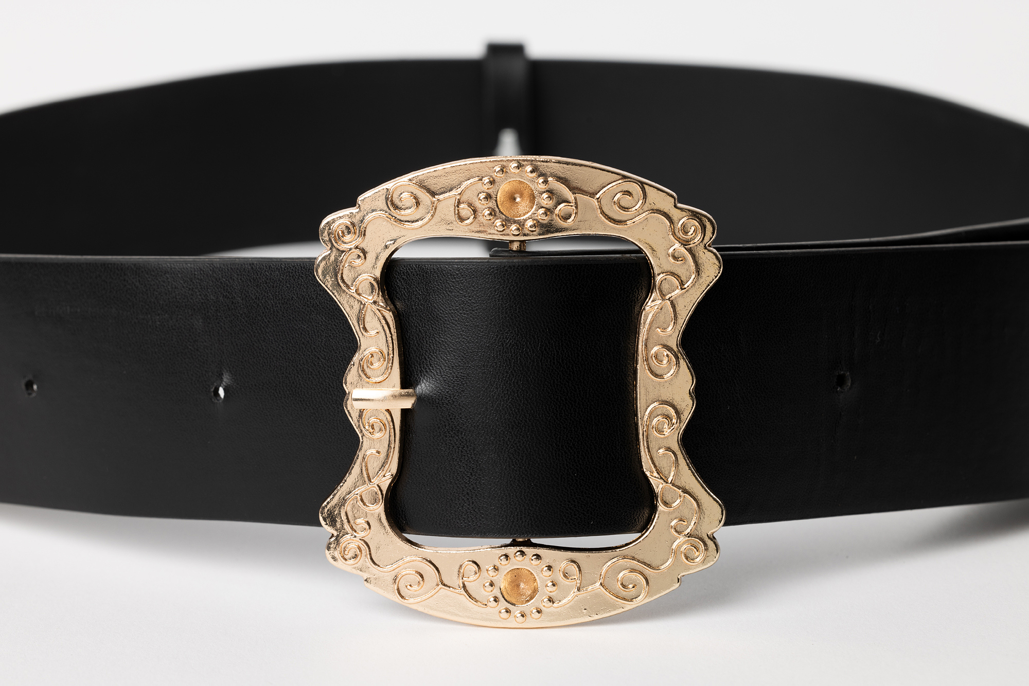 Gürtel schwarz ca.94cm mit Schnalle gold