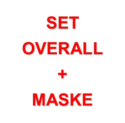 Krampus SET Overall Gr. 128 schwarz und Ki. Maske