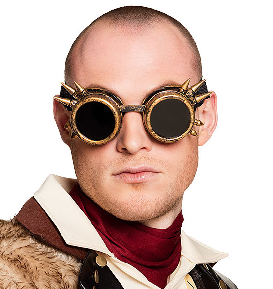 Steampunk Brille kupferfarben