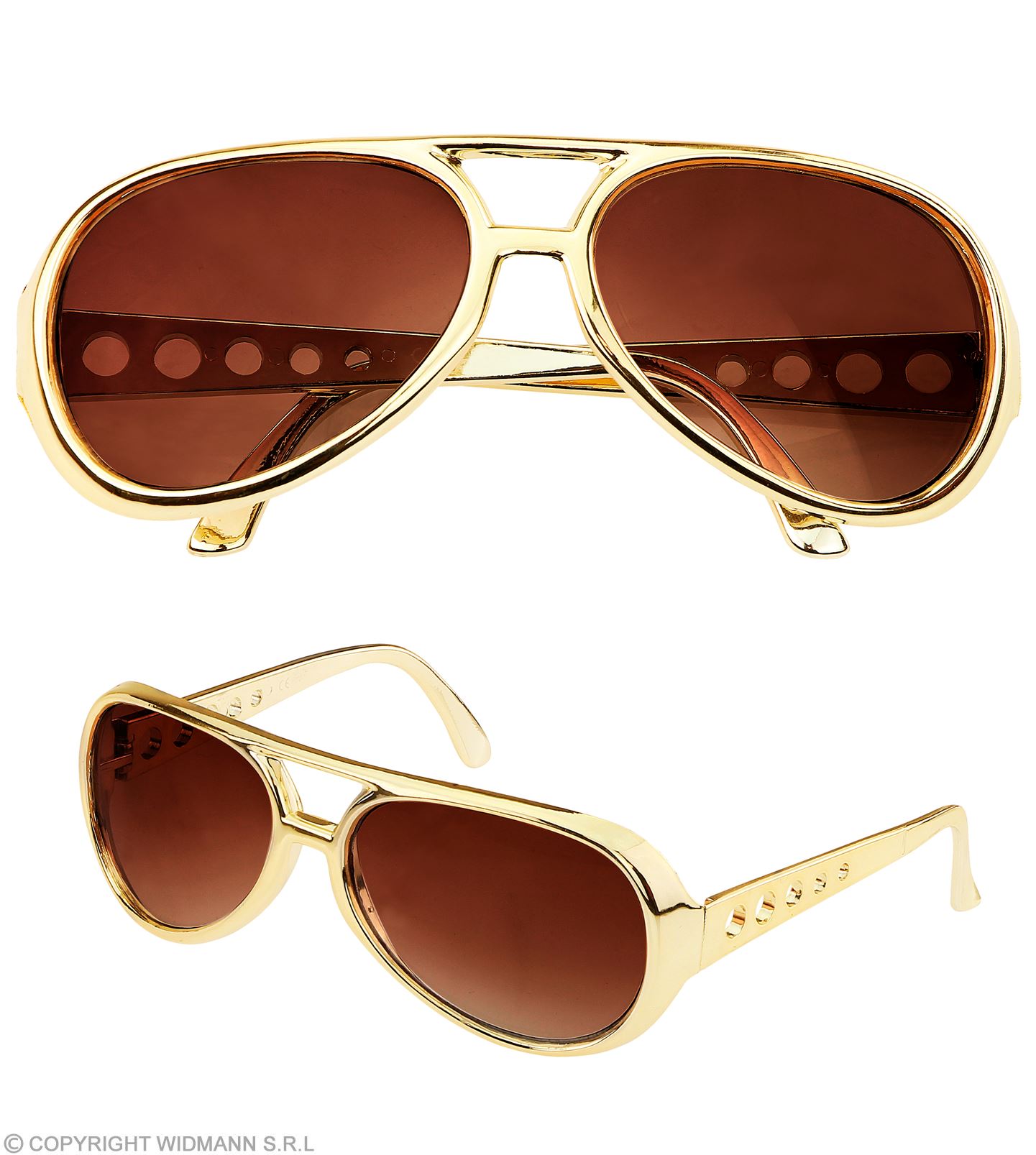 Goldene Brille Rock ´n Roll Brille Elvis