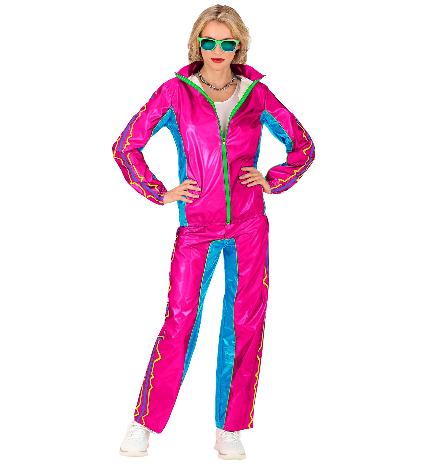 80er Jahre Trainings Anzug MEDIUM pink-metallic f. DA+HE