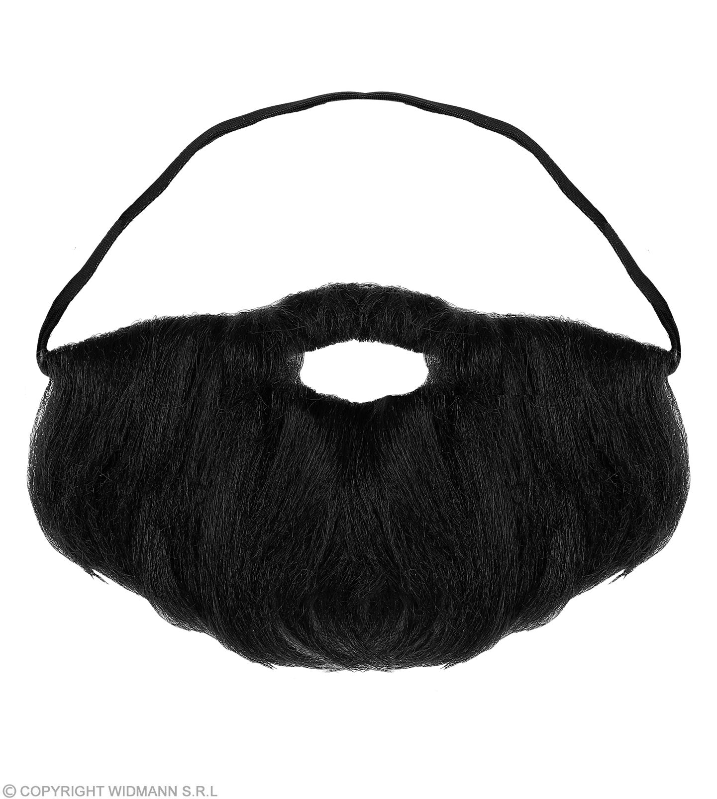 Schwarzer Vollbart mit Schnurrbart