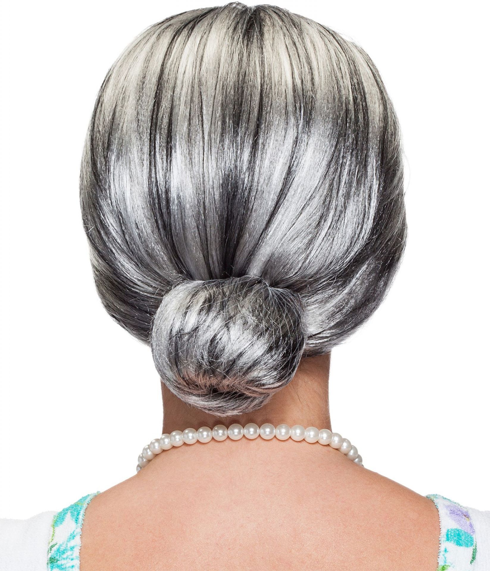 Graue Großmutter Perücke