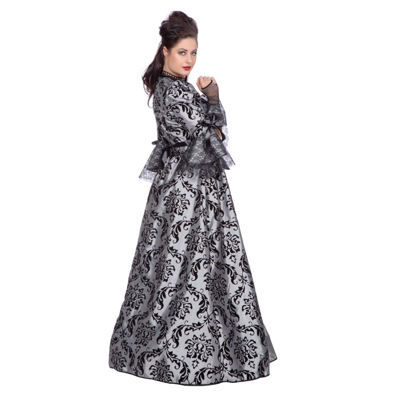 Kleid Marquise grau-schwarz  Gr. 40