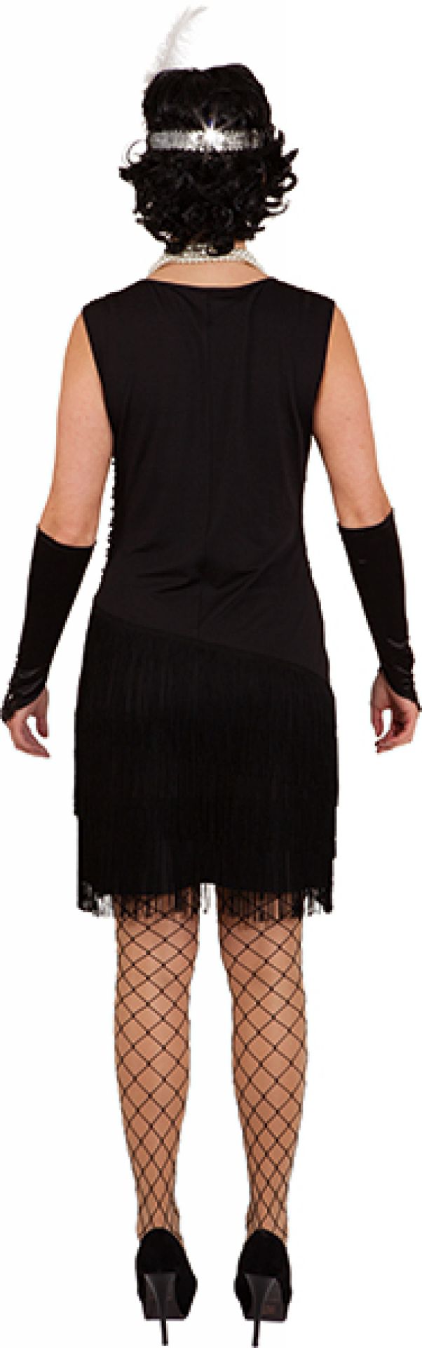 Charleston Kleid 20er Jahre 50/52  schwarz mit Pailletten
