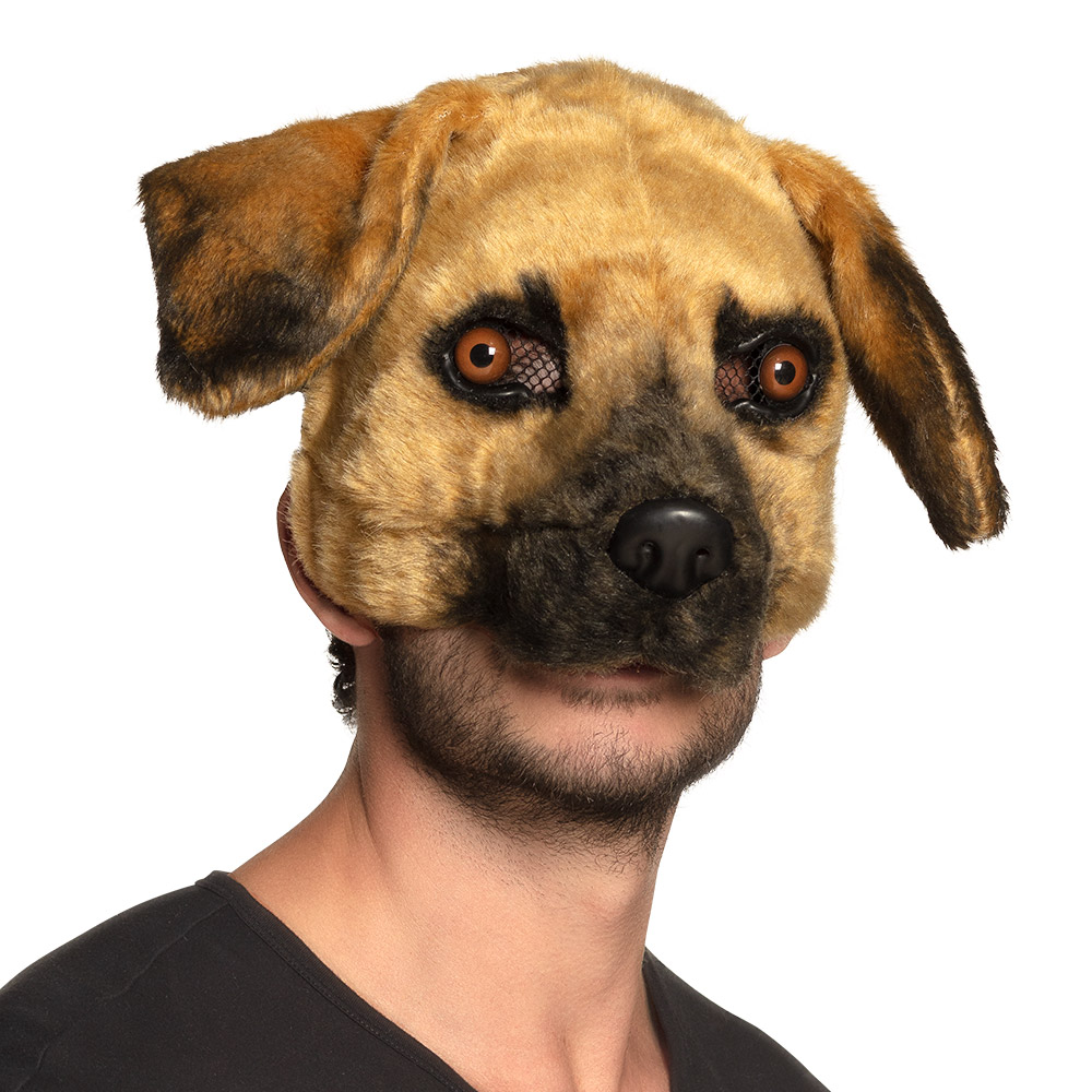 HUND Maske Plüsch Halbmaske