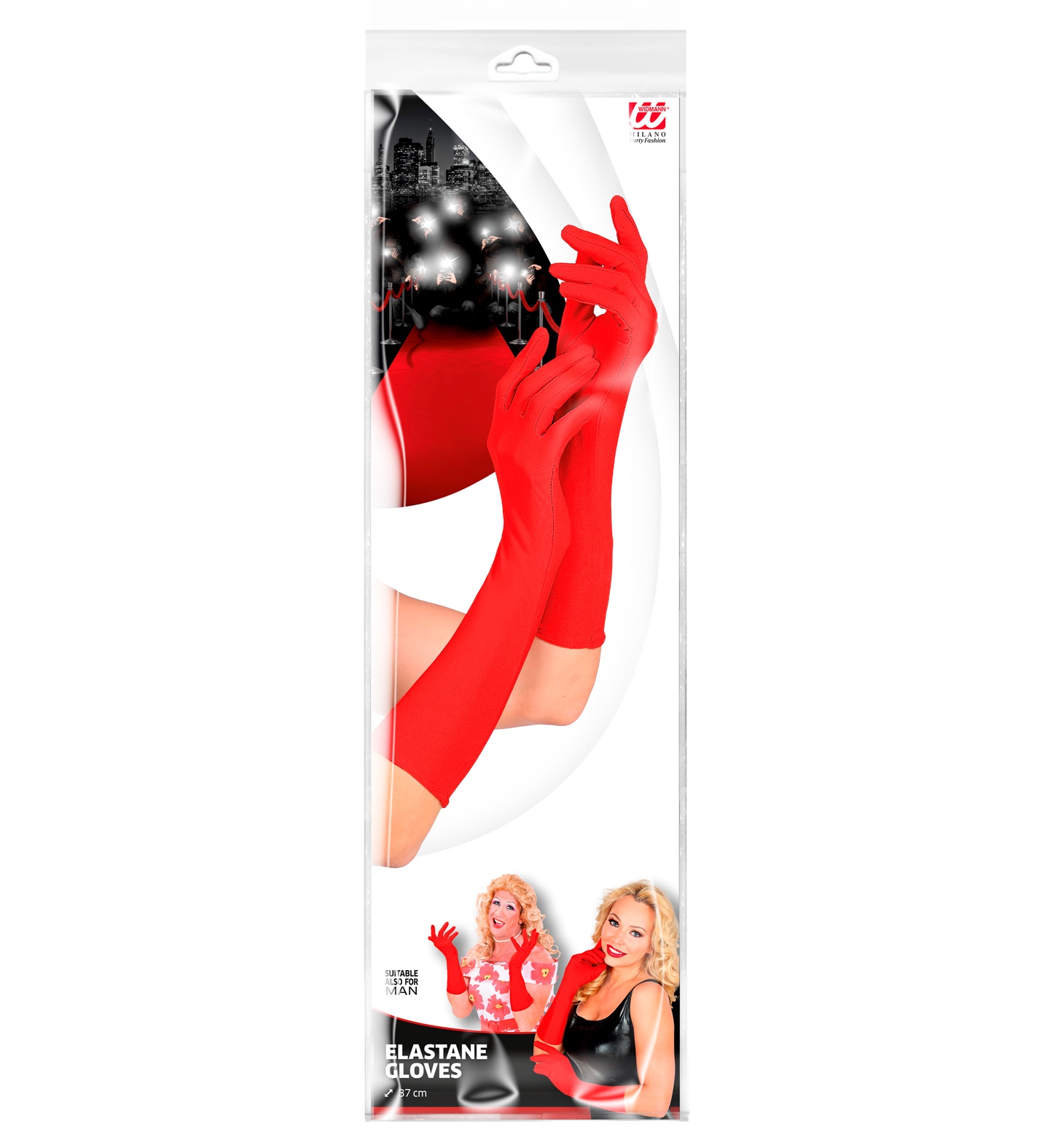 Lange rote Handschuhe ca.37cm lang