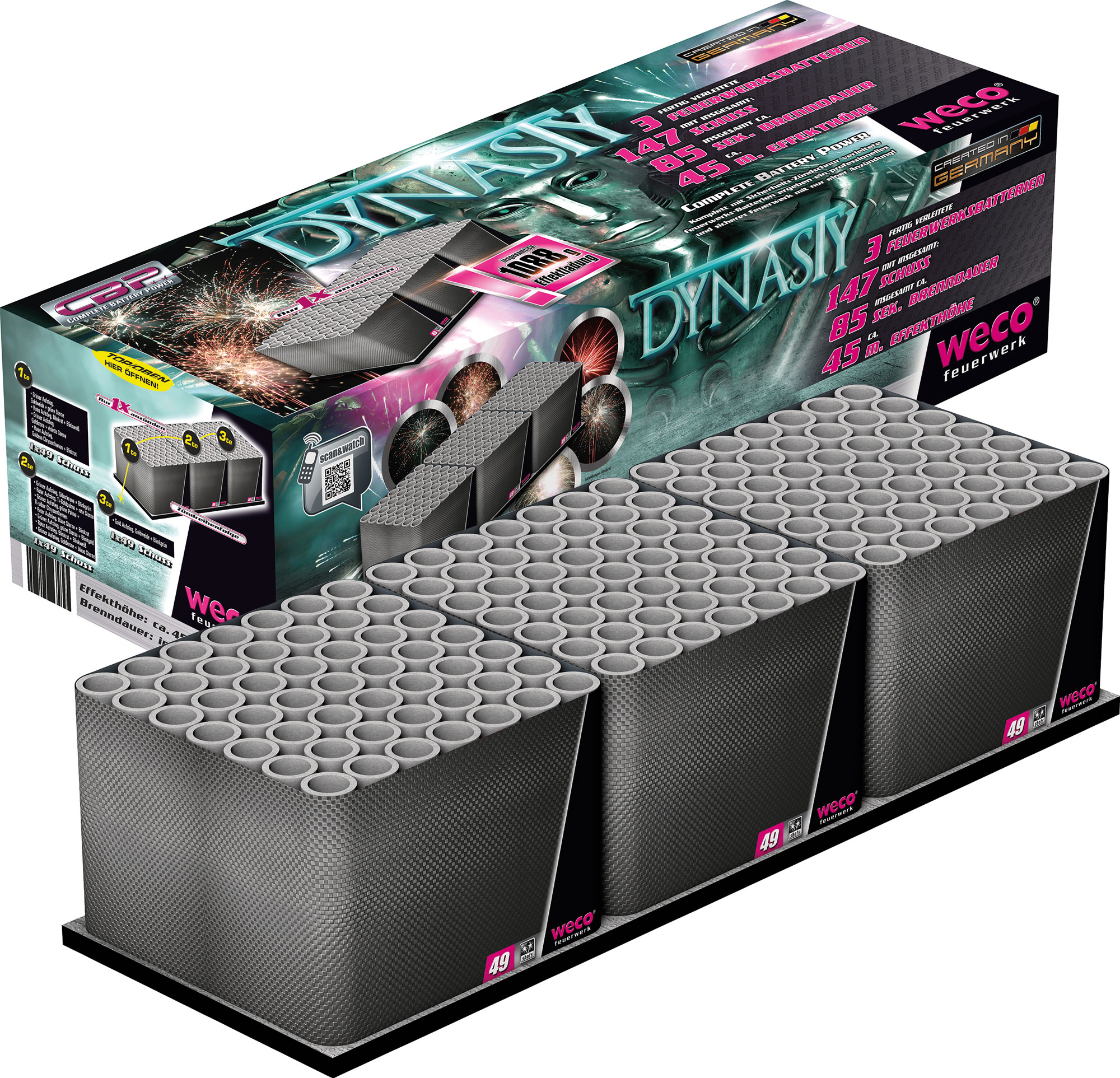 Verbundfeuerwerk DYNASTY  147 Schuß