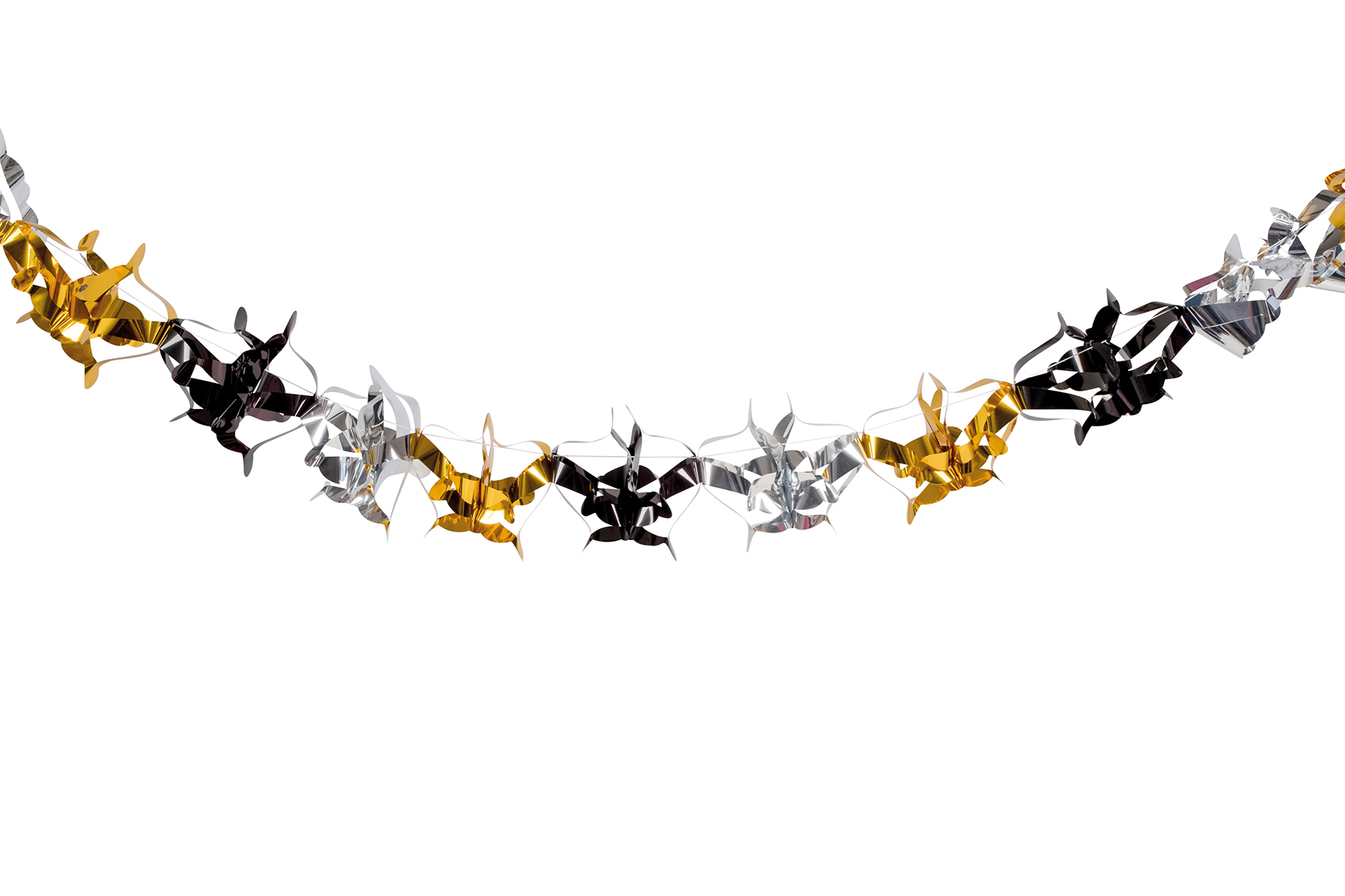 Girlande metallic schwarz-gold-silber
