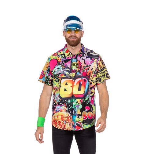 Partyhemd 80er Jahre  Gr. 50