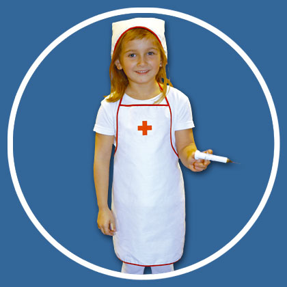 Krankenschwester Set Schürze u. Haube