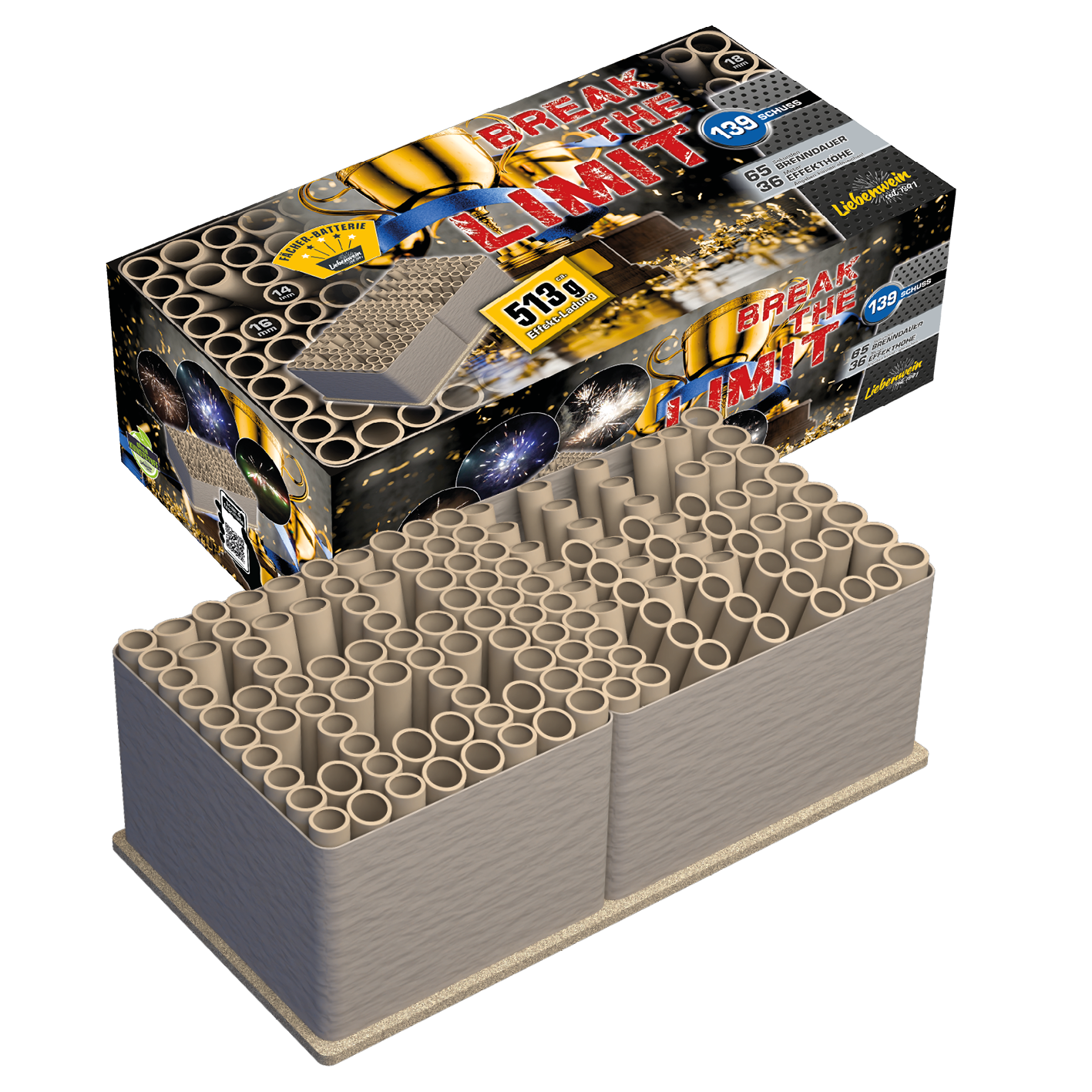 Verbundfeuerwerk Break the Limit 139 Schuß