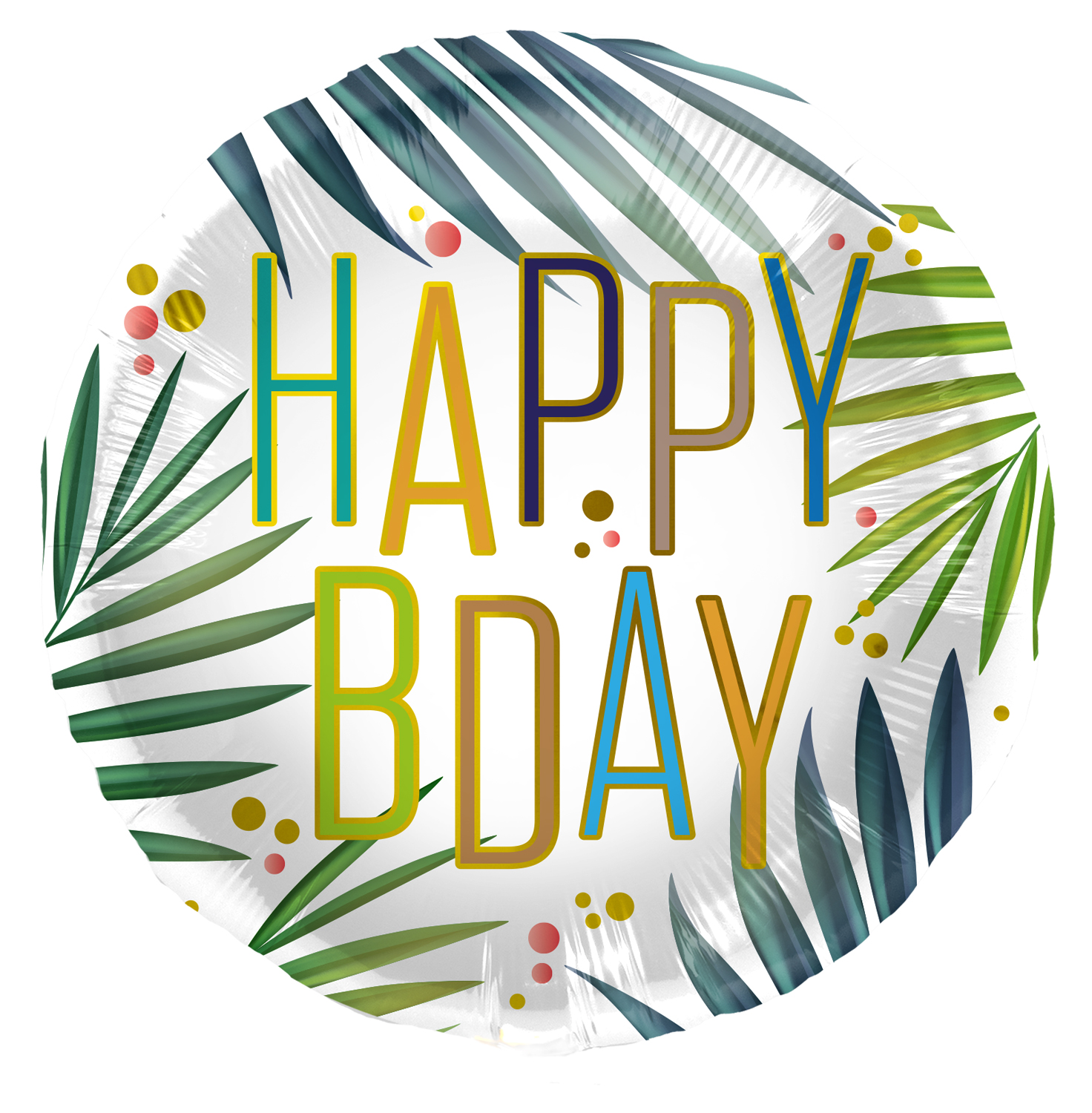 Folienballon HAPPY BDAY  Jungel  45cm