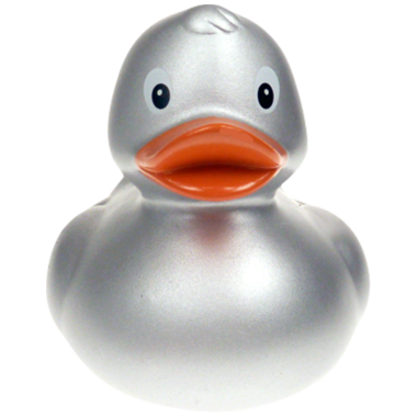 Silber Badeente  8cm