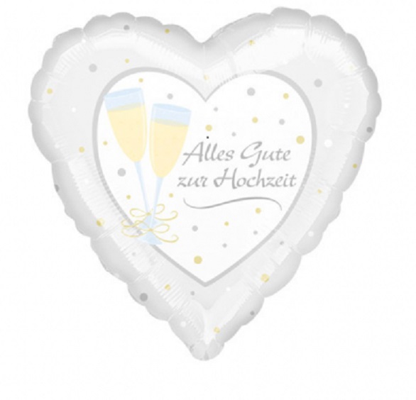 Herzballon Alles Gute zur Hochzeit