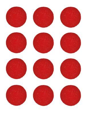 12er Pkg. Clownnasen rot Schaumstoff