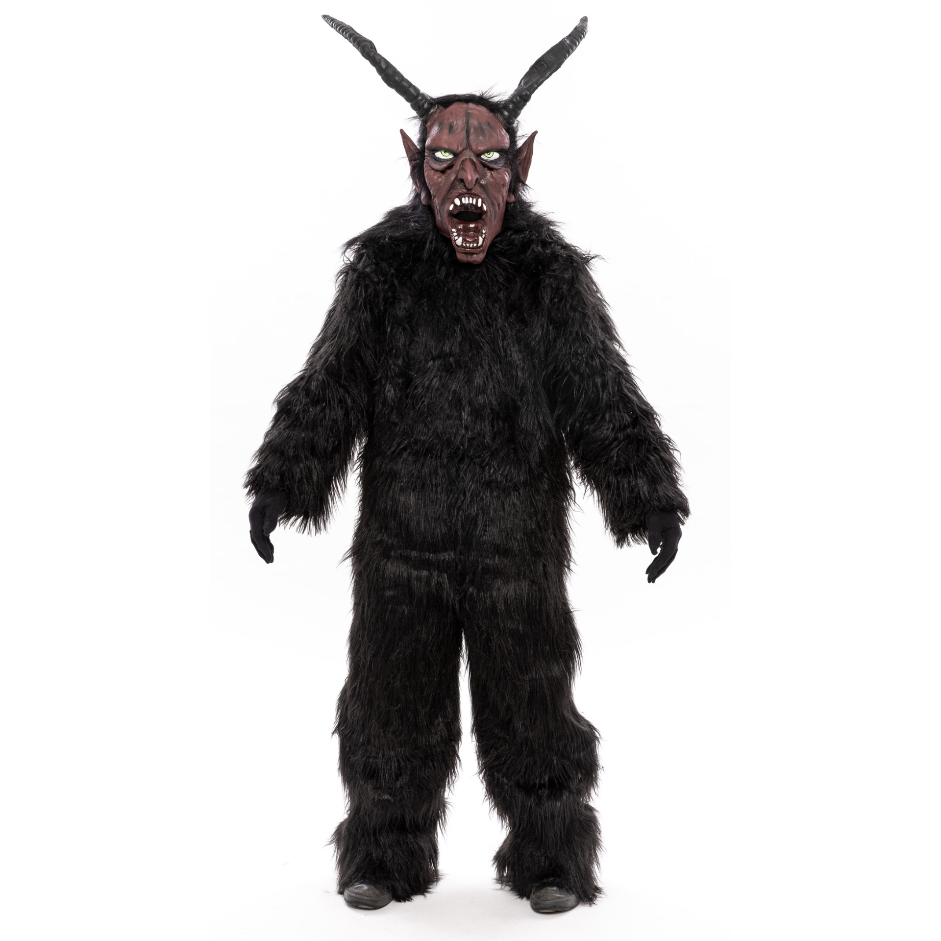 Krampus SET Overall  XL und Maske mit langen Hörnern