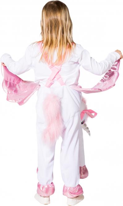 Reitkostüm Einhorn für Kinder weiss-pink