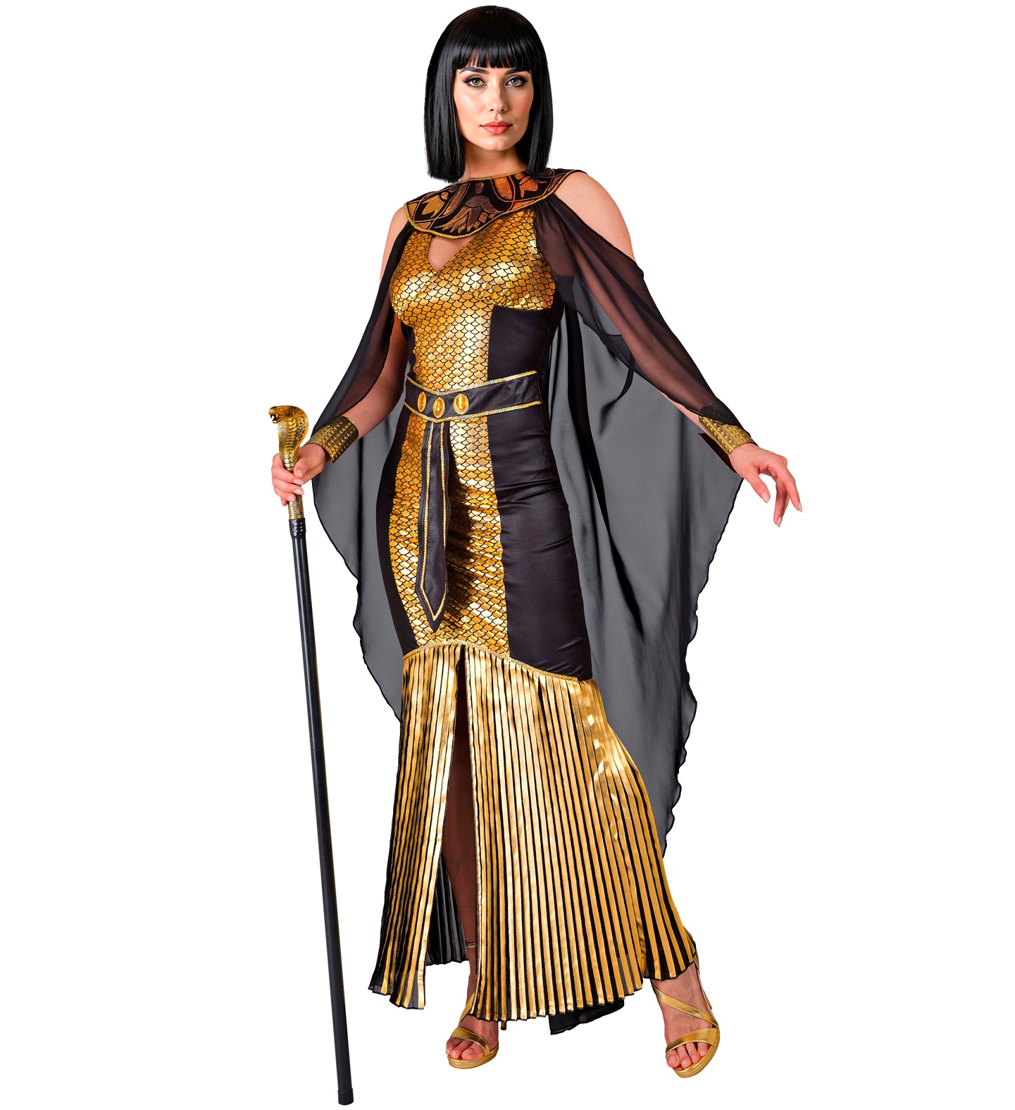 Cleopatra Kleid schwarz-gold SMALL