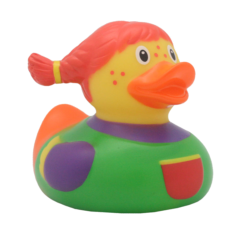 Lotti mit den orangen Zöpfen Quietschente  ca. 8,5cm