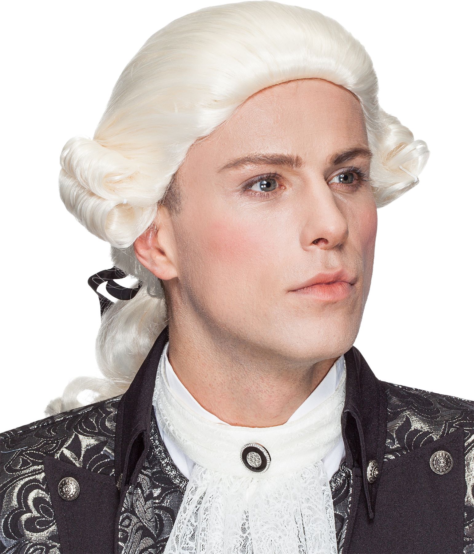 Herren Barock Perücke weiß