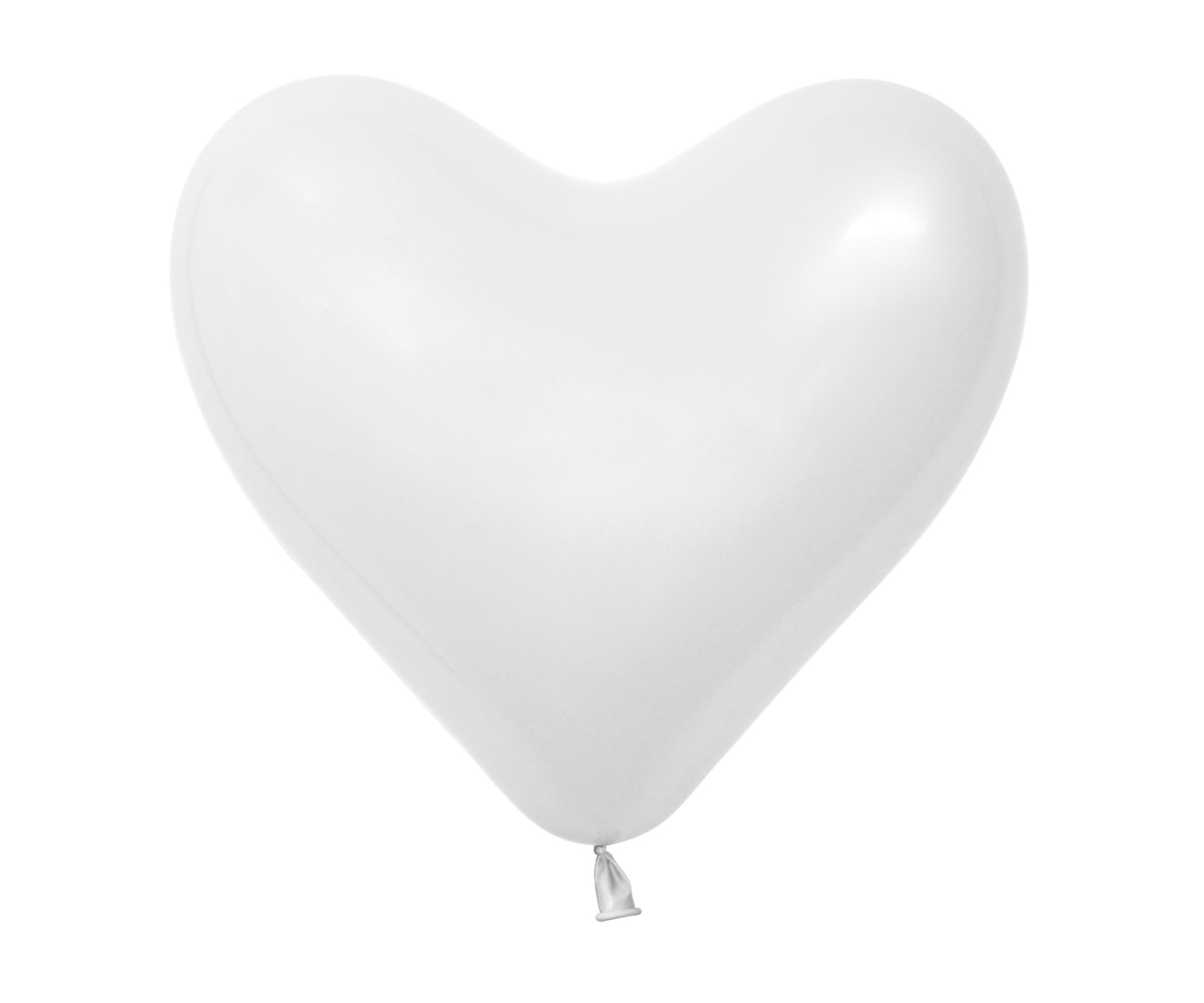 12 Stück Herzluftballons weiß