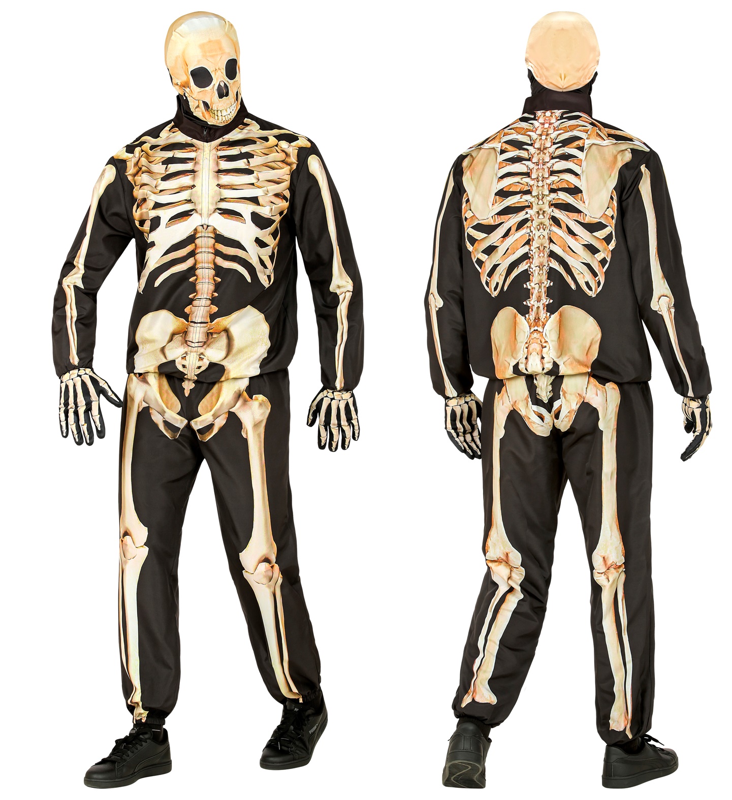 Skelett Kostüm  S  Oberteil,Hose,Maske,Handschuhe