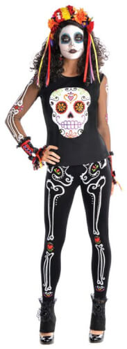 Damen T-Shirt Day of the Dead  38/40  M/L