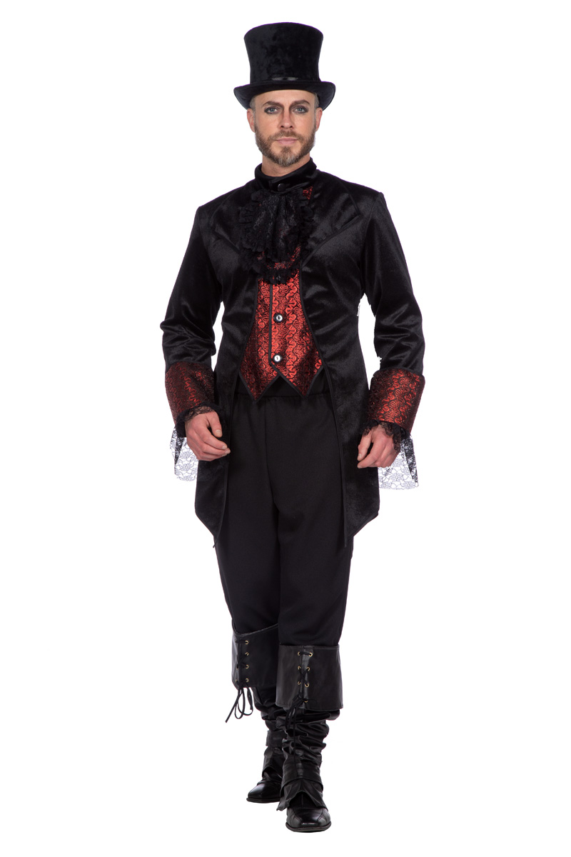 Gothic Jacke schwarz-rot   S  Gr.48  deluxe