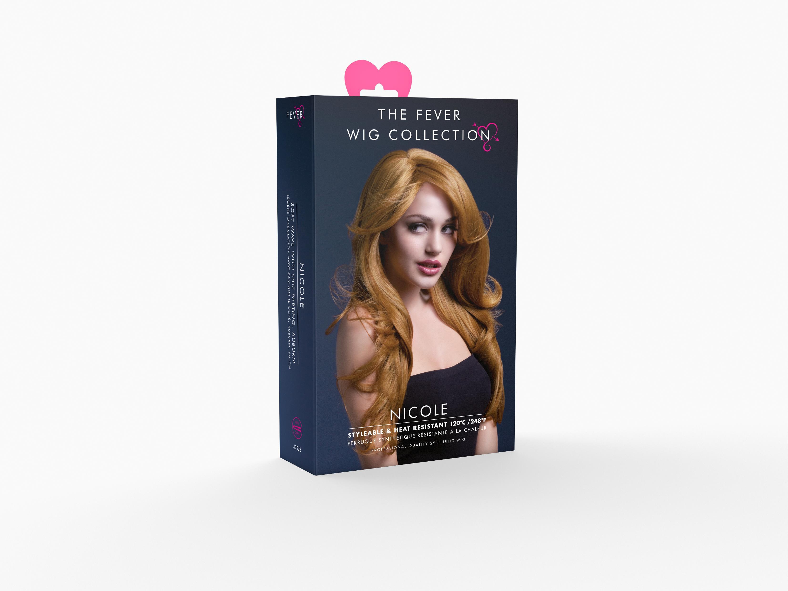 Nicole Langhaar Perücke auburn-farben Premium Qualität