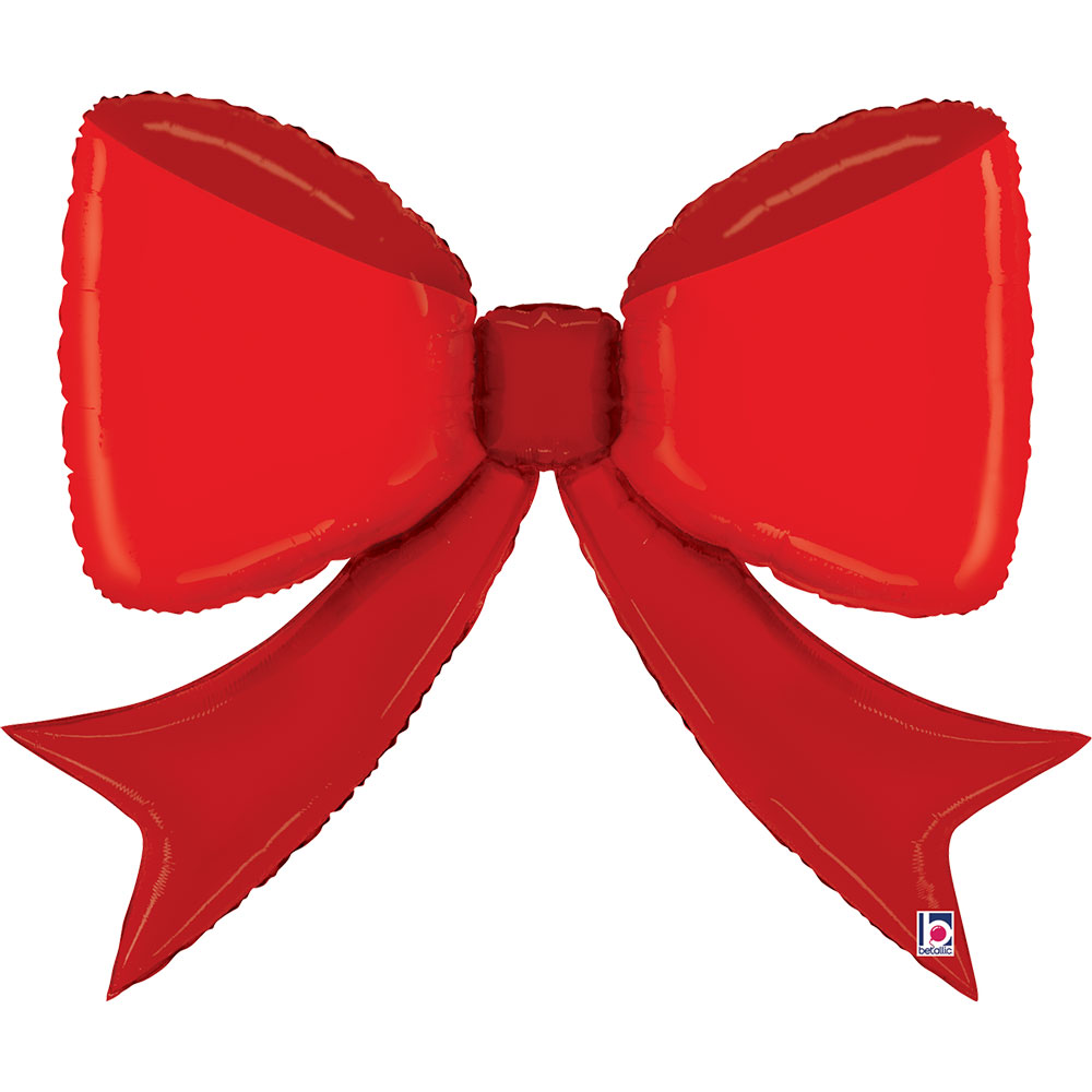 Folien Ballon große rote Schleife ca.90x73x25cm