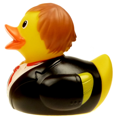 Bräutigam Badeente  8cm schwarz