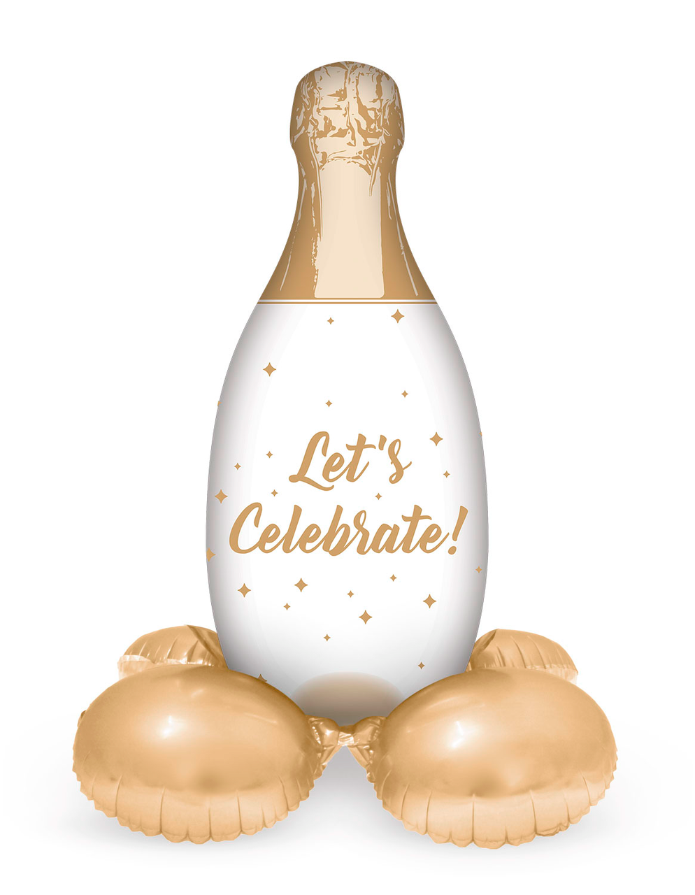 Stehender Folienballon Sektflasche 86cm Celebrate