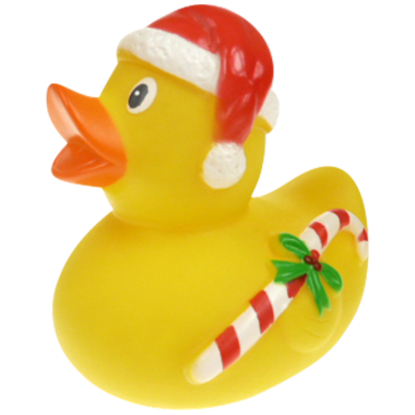 Weihnachtsente mit Zuckerstange 8cm