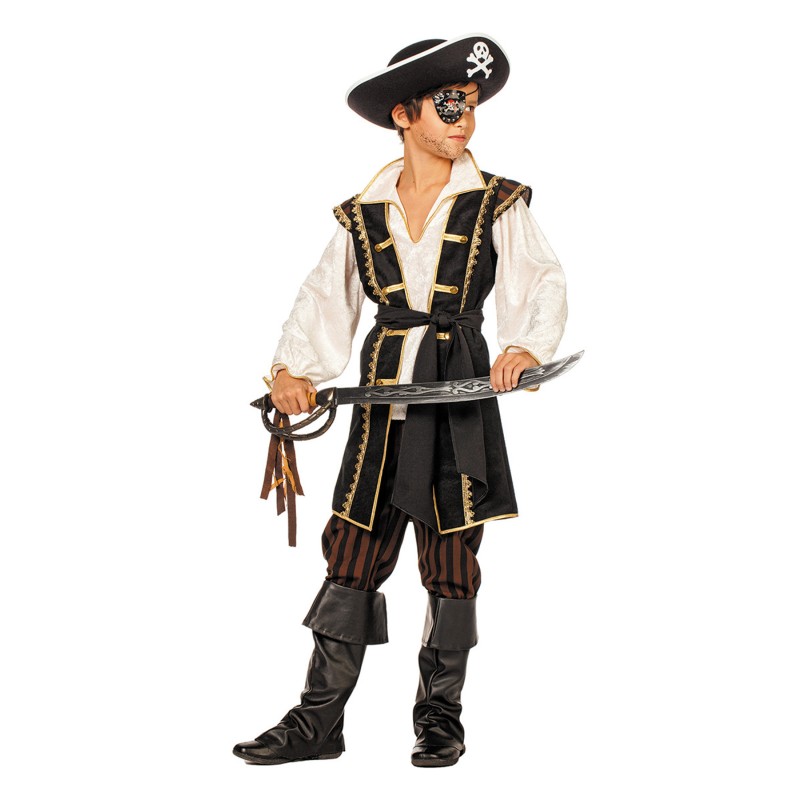 Piraten Kostüm delux Gr. 104 braun