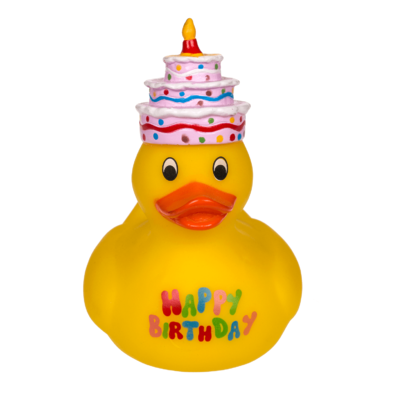 Badeente Happy Birthday  ca. 10,5cm