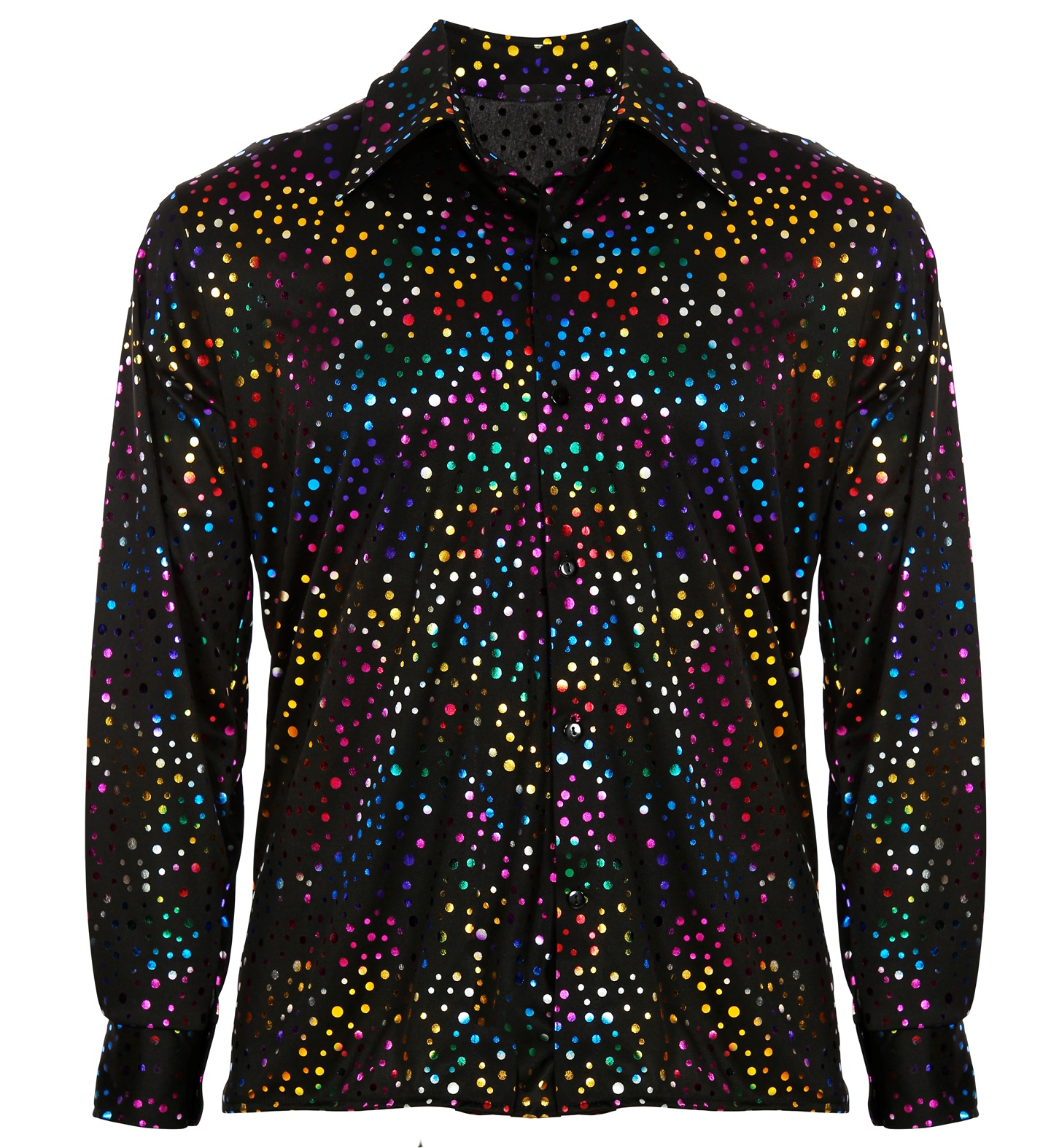 Disco Shirt  S/M schwarz-glitter