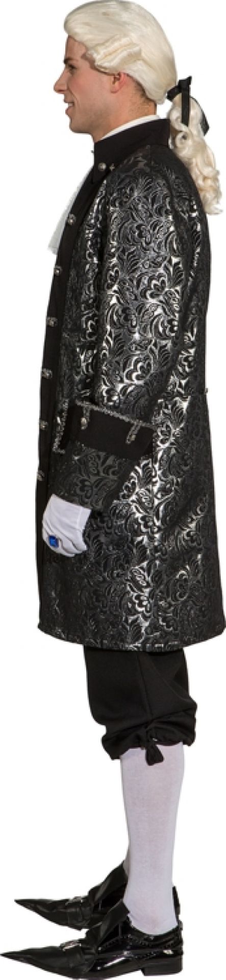 Brokat Jacke schw-silber  Gr. 54/56