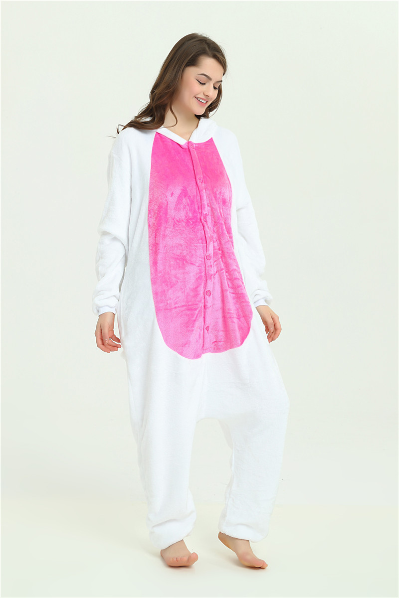 Einhorn Overall  X-SMALL weiß-pink