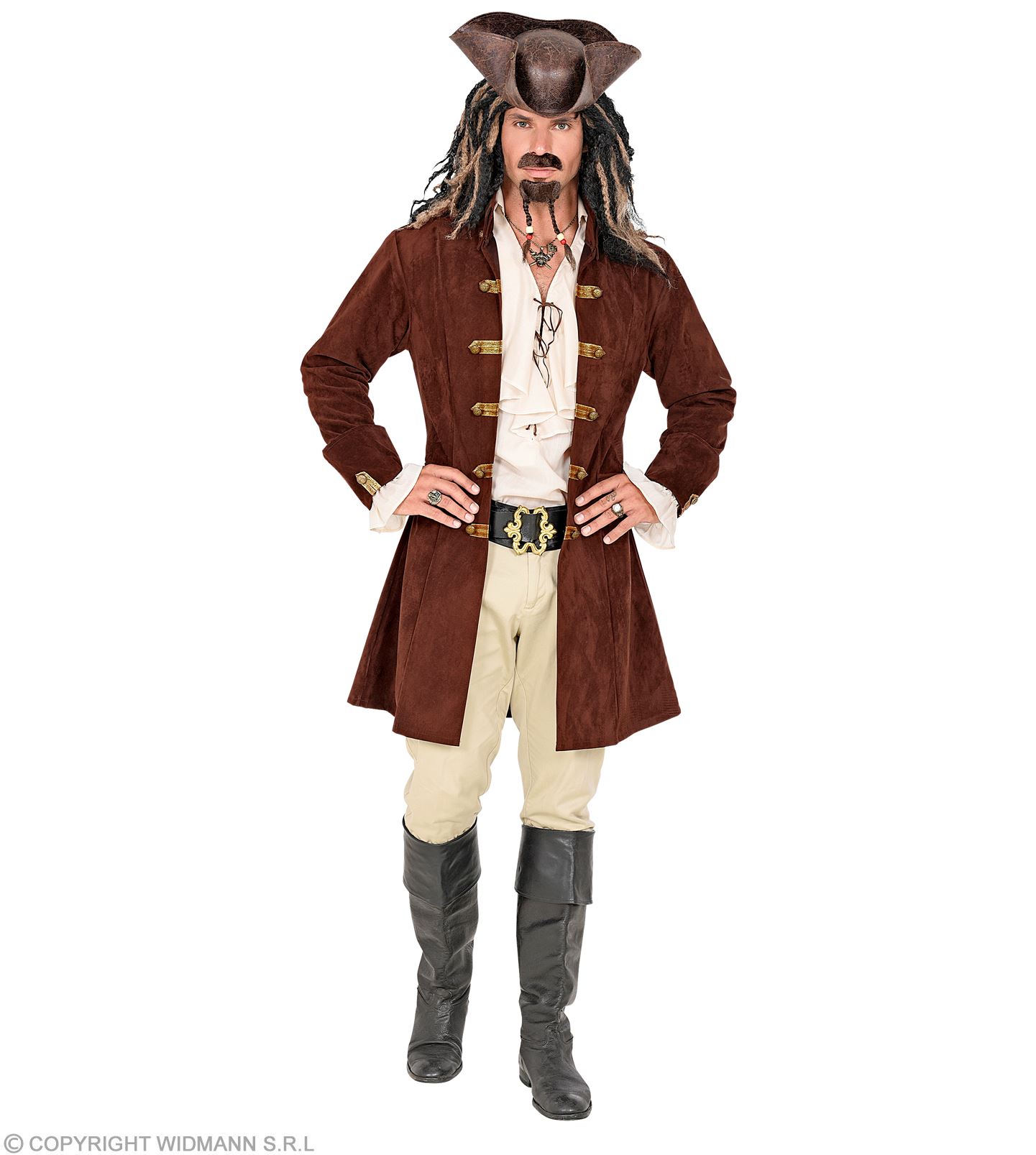 Piraten Mantel XL/XXL  Wildlederlook