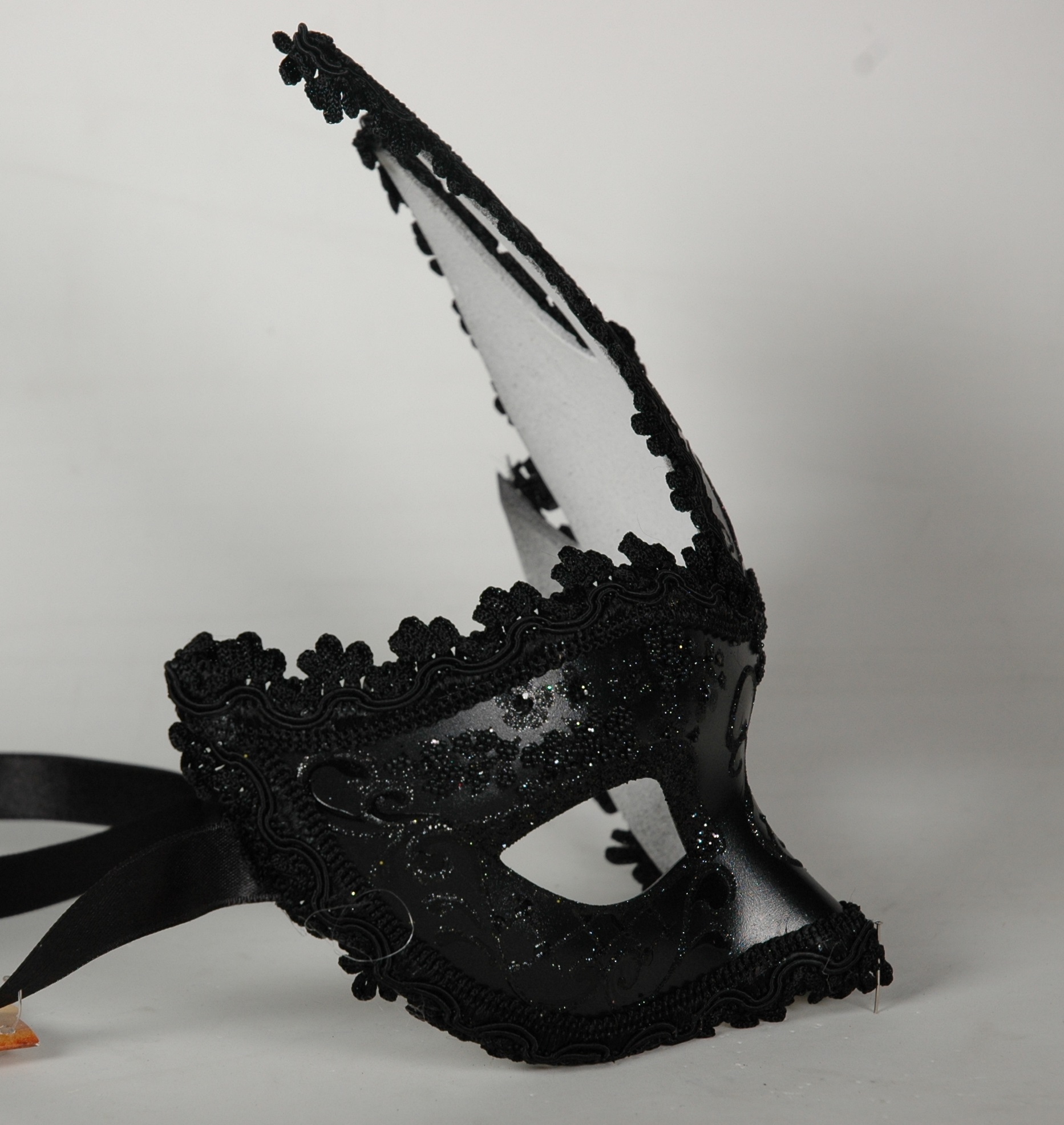 Venezianische Maske Columbine ONDA "Giada" schwarz