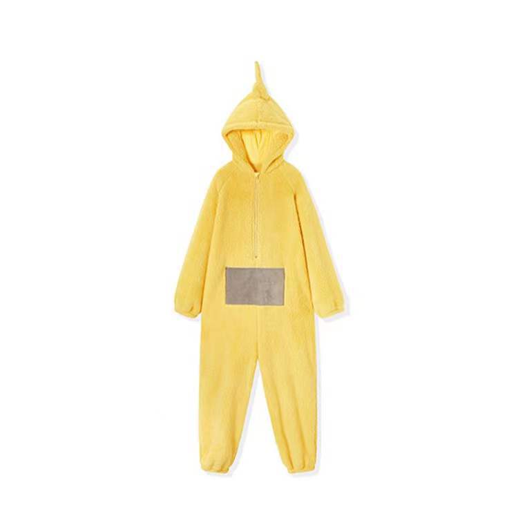 TELE Plüsch-Overall GELB  M/L f. Erw.