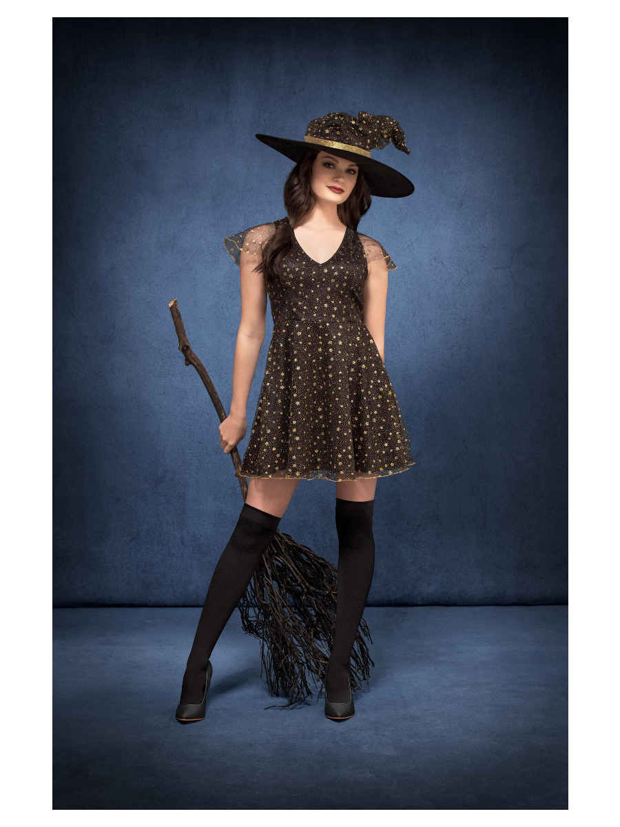 Hexe Moon & Star Kleid mit Hut XS