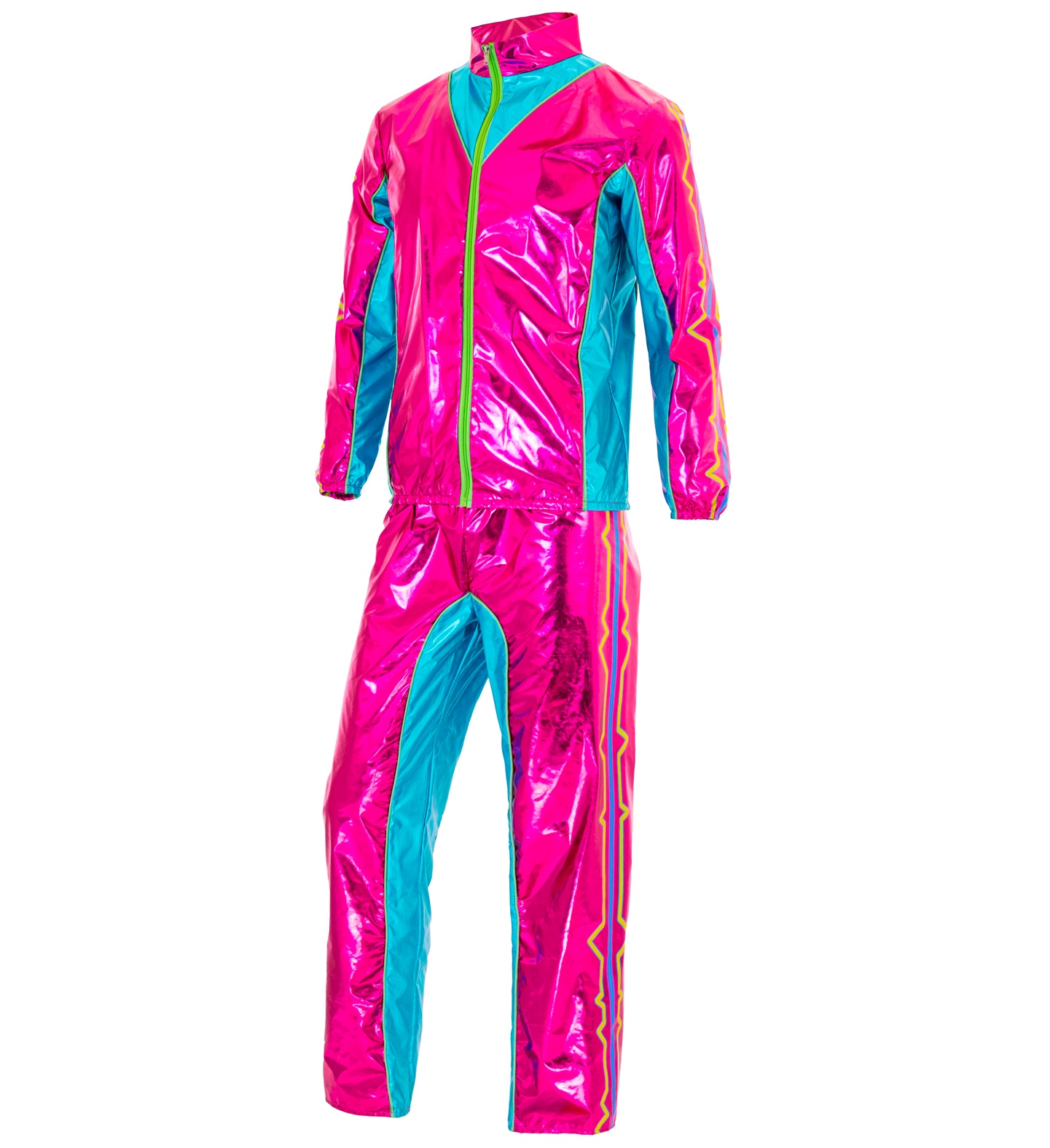 80er Jahre Trainings Anzug SMALL pink-metallic f. DA+HE