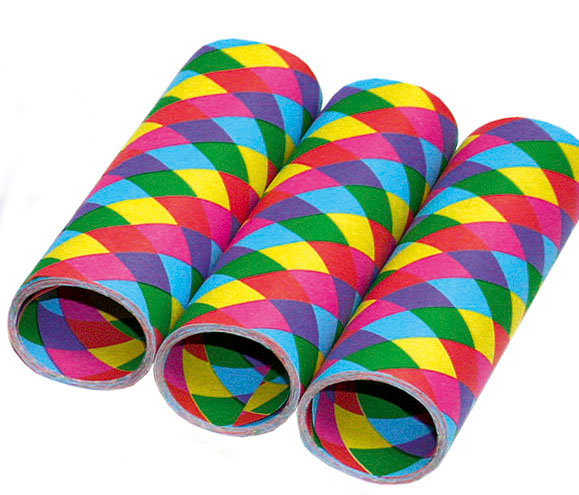 Luftschlangen 3er Packung bunte Rauten