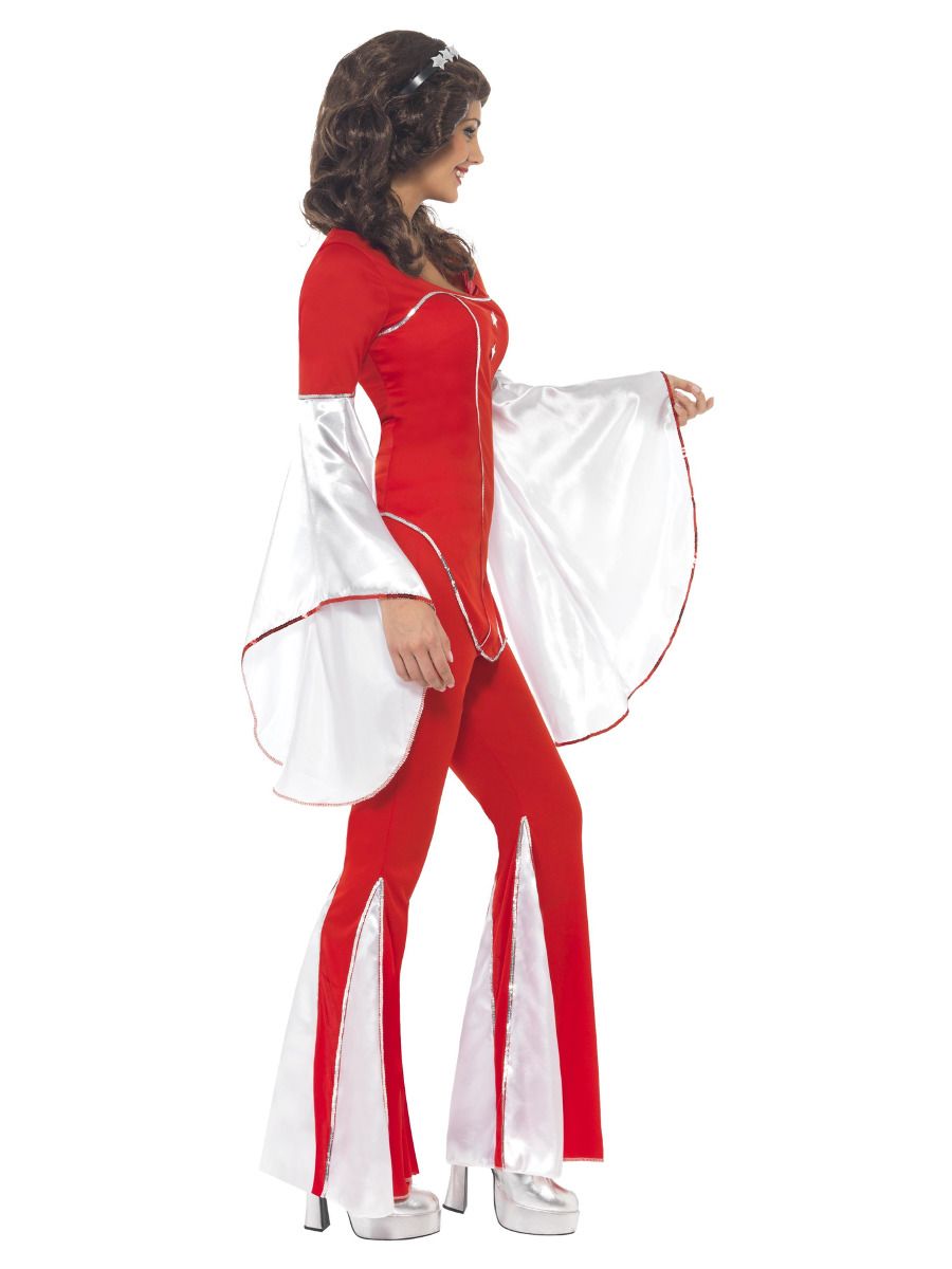 Super Trooper Kostüm für Damen SMALL rot-weiß